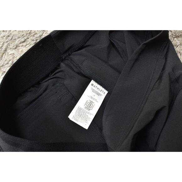 Athleta Women's Black Polyester Pants Size 6 Skinny Pull On Solid - Picture 4 of 7